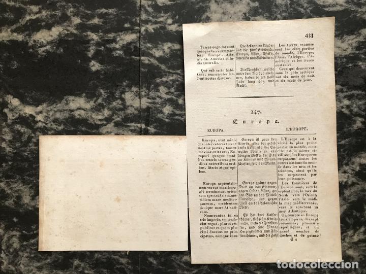 Arte: Mapa de Europa y texto, 1832. An&oacute;nimo - Foto 4