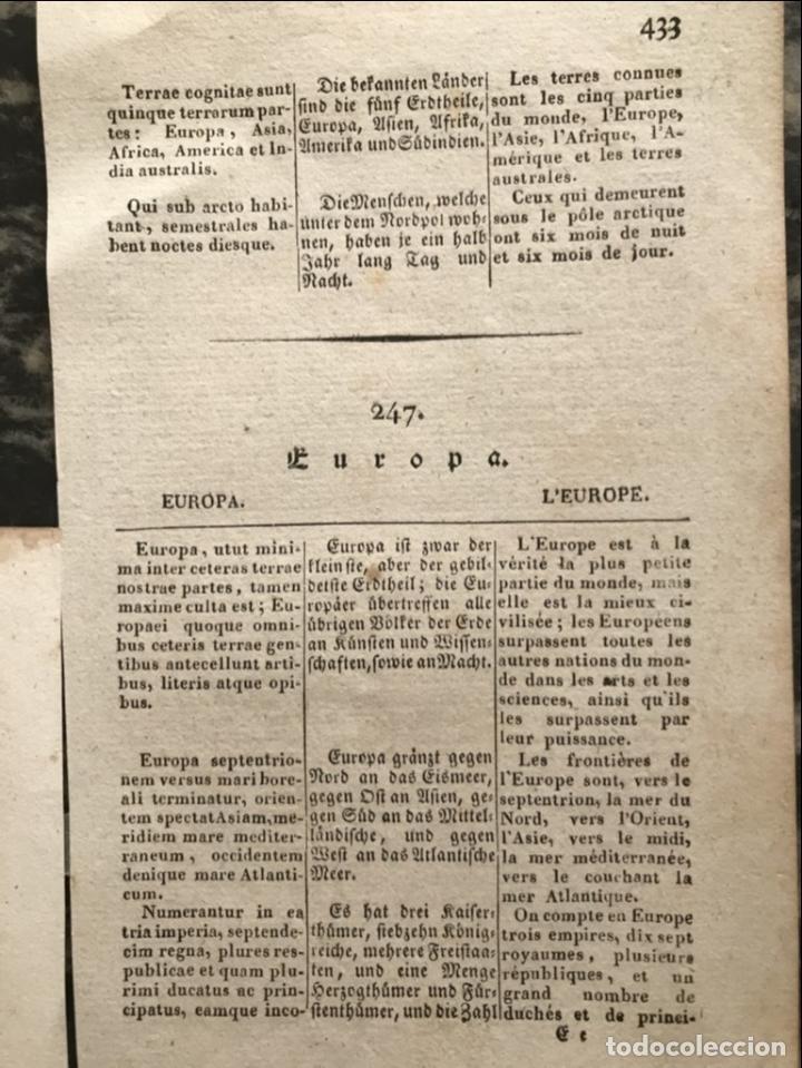 Arte: Mapa de Europa y texto, 1832. An&oacute;nimo - Foto 5
