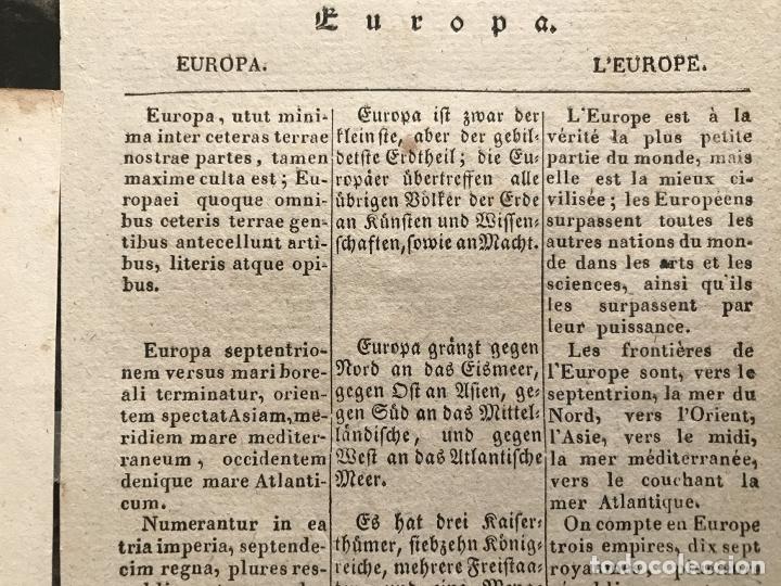 Arte: Mapa de Europa y texto, 1832. An&oacute;nimo - Foto 6