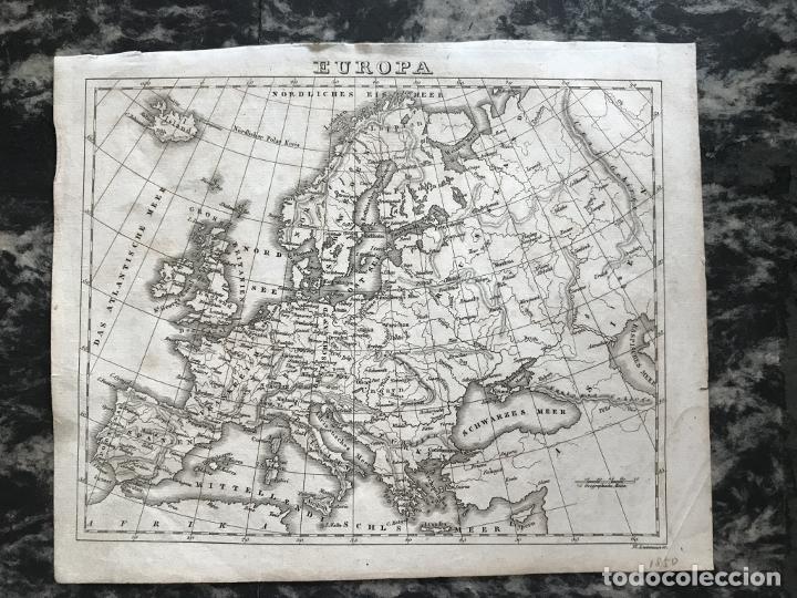 Arte: Mapa de Europa, 1850. Leutemann - Foto 2
