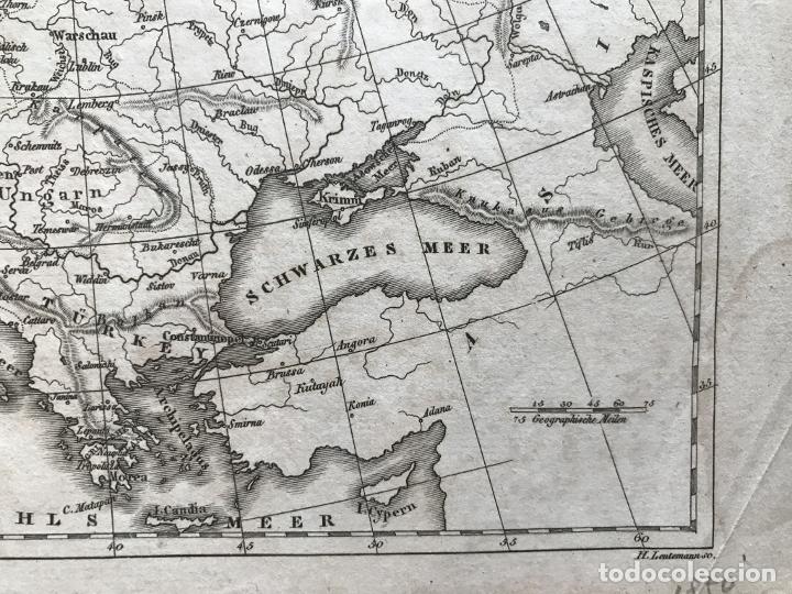 Arte: Mapa de Europa, 1850. Leutemann - Foto 5