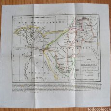 Arte: MAPA 1840 A. HOUZE VIAJE DE LOS ISRAELITAS SALIDA EGIPTO. ATLAS HISTORIA BIBLIA. TRADUCIDO. ISRAEL