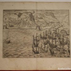 Arte: VISTA Y PLANO DE LAS PALMAS DE GRAN CANARIA ( ESPAÑA), 1615. JAN JASZOON ORLERS
