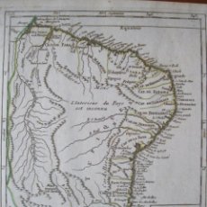 Arte: MAPA DE BRASIL (AMÉRICA DEL SUR), 1749. VAUGONDY