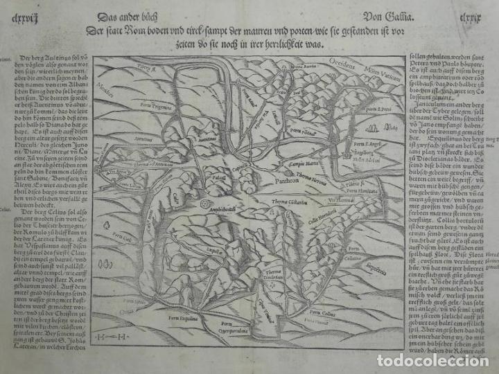 MAPA DE LA ANTIGUA ROMA (ITALIA), HACIA 1580. MÜNSTER/PETRI (Arte - Cartografía Antigua (hasta S. XIX))