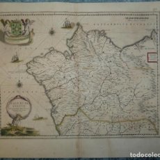 Arte: GRAN MAPA A COLOR DEL ANTIGUO REINO DE GALICIA (ESPAÑA), 1640. F. OJEA/BLAEU. Lote 242860970