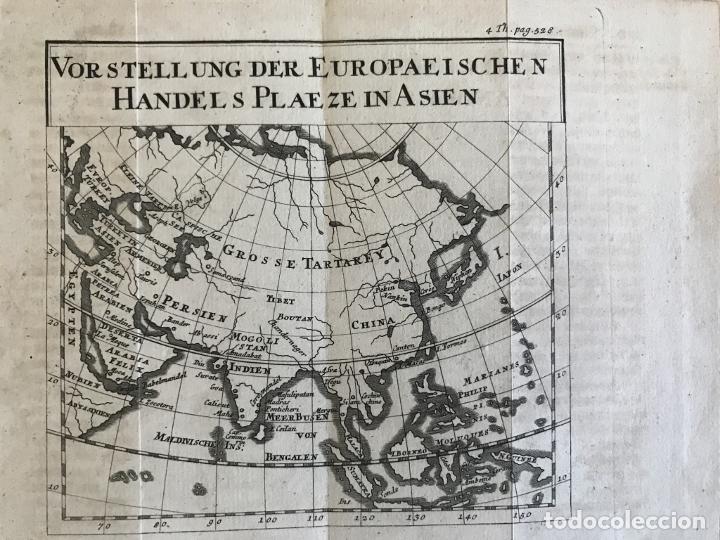 Arte: Mapa de los puntos comerciales europeos en Asia, hacia 1749. Monart - Foto 5 - 246875230