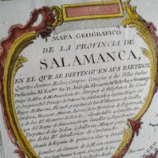 Arte: MAPA TOMÁS LOPEZ AL DUQUE DE ALBA MAPA SALAMANCA QUARTOS RODAS SEAMOS. 1783
