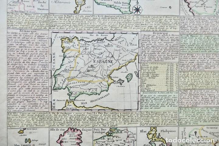 Arte: Mapa del imperio de Espa&ntilde;a , 1739. Henri Chatelain - Foto 3