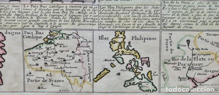 Arte: Mapa del imperio de Espa&ntilde;a , 1739. Henri Chatelain - Foto 5