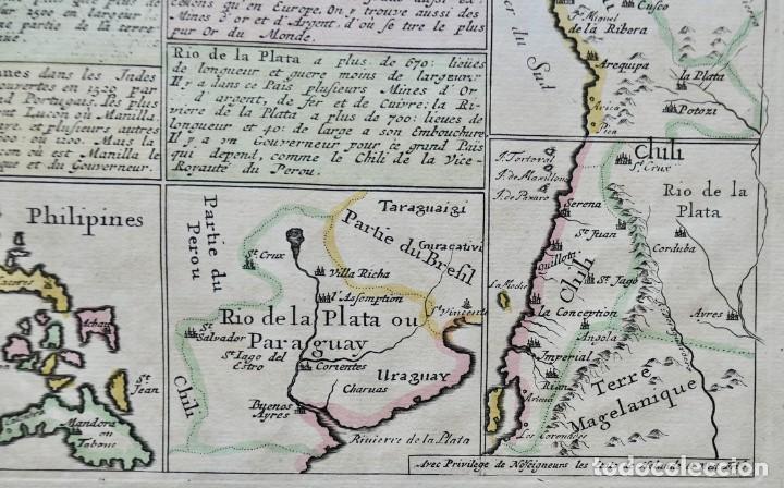 Arte: Mapa del imperio de Espa&ntilde;a , 1739. Henri Chatelain - Foto 6