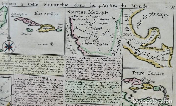 Arte: Mapa del imperio de Espa&ntilde;a , 1739. Henri Chatelain - Foto 8