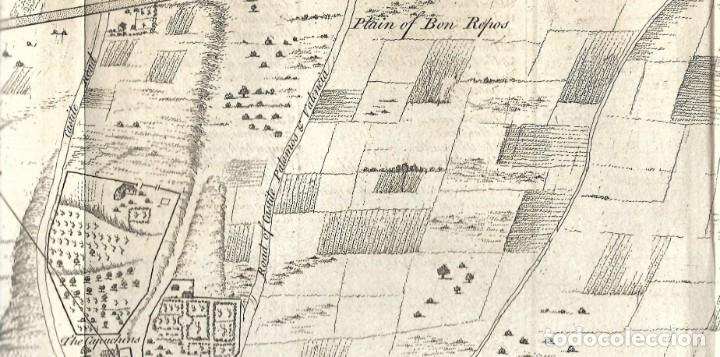 Arte: 1751 ca. Mapa asedio a Alicante armada británica en la Guerra de Sucesión. (Rapin - Tindal - Basire) - Foto 5 - 275835318
