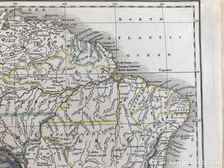 Arte: Mapa de Am&eacute;rica del sur, 1820. Sid y Hall / Longman, Rees,.. - Foto 4