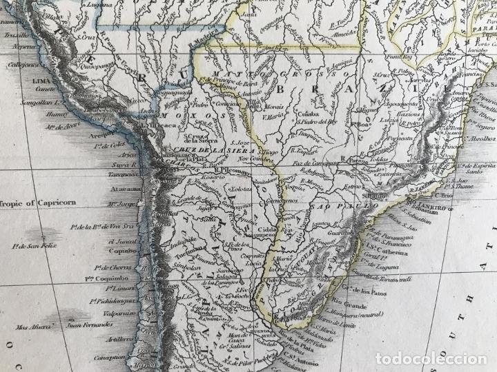 Arte: Mapa de Am&eacute;rica del sur, 1820. Sid y Hall / Longman, Rees,.. - Foto 5