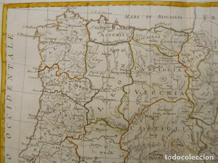 Arte: Gran mapa a color de España y Portugal, 1775. A. Zatta - Foto 3 - 281055338