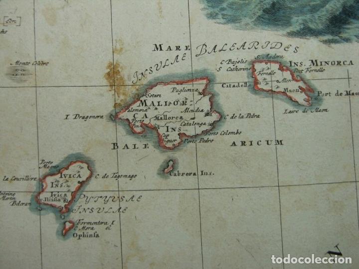 Arte: Gran mapa a color de España y Portugal, 1728. J. B. Homann - Foto 7 - 281825143