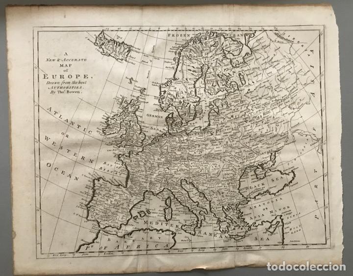 Arte: Gran mapa de Europa, 1780. Bowen - Foto 6