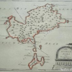 Arte: MAPA DE LAS ISLAS DE IBIZA Y FORMENTERA (BALEARES, ESPAÑA), 1789. F. J. JOSEPH VON REILLY