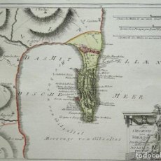 Arte: MAPA DE GIBRALTAR E INMEDIACIONES ( SUR DE ESPAÑA), 1789. F. J. JOSEPH VON REILLY. Lote 287682363