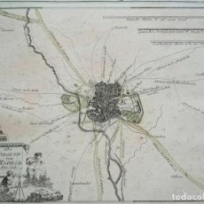 Arte: MAPA Y PLANO DE LA CIUDAD DE MADRID E INMEDIACIONES (ESPAÑA), 1789. F. J. JOSEPH VON REILLY. Lote 288984183