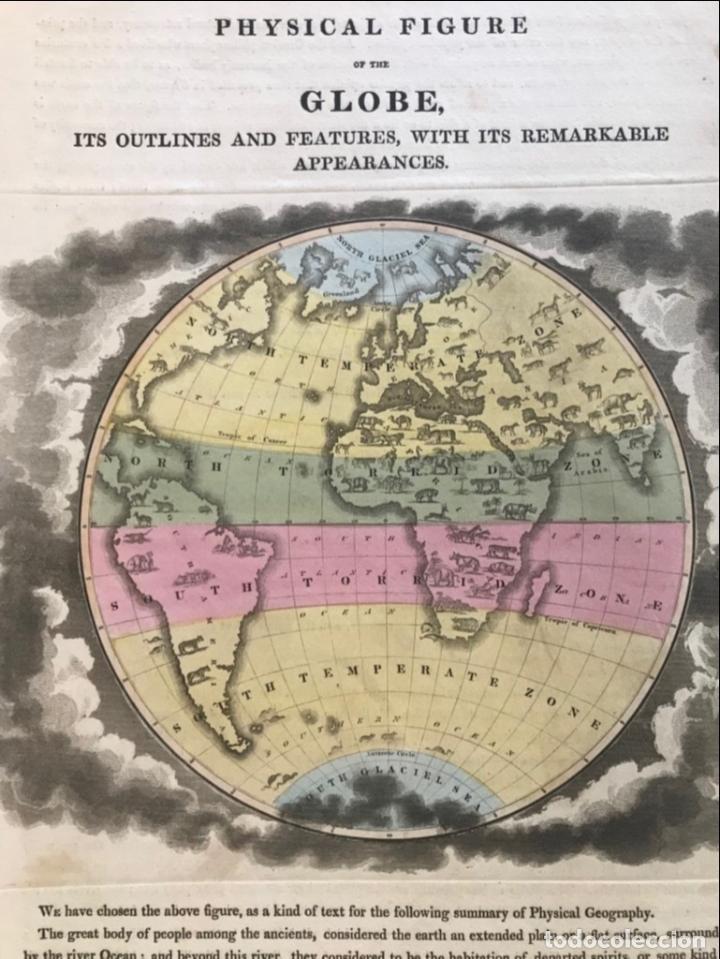 Arte: Mapa a color del mundo o hemisférico, circa 1815. Anónimo - Foto 9 - 290093763