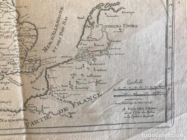 Arte: Mapa de Irlanda y Reino Unido (Europa), 1705. N. de Fer / Inselin - Foto 6 - 290214763