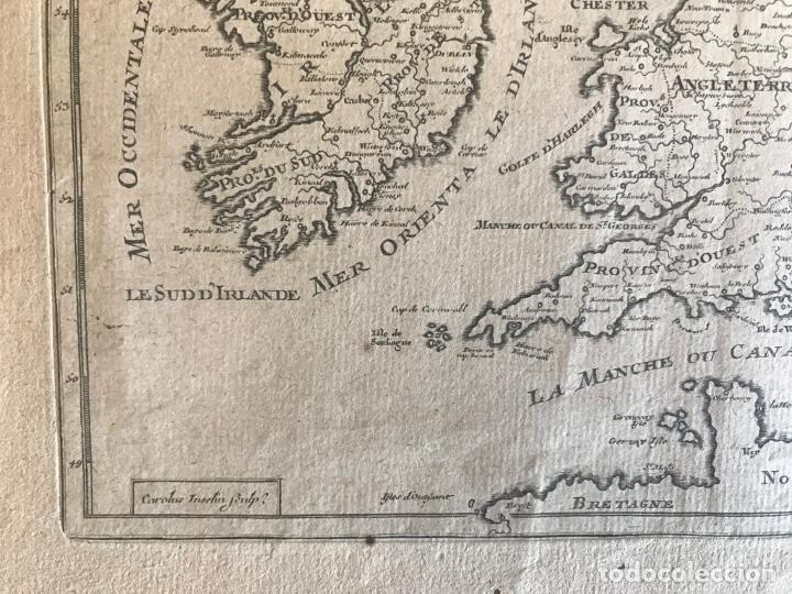 Arte: Mapa de Irlanda y Reino Unido (Europa), 1705. N. de Fer / Inselin - Foto 8 - 290214763