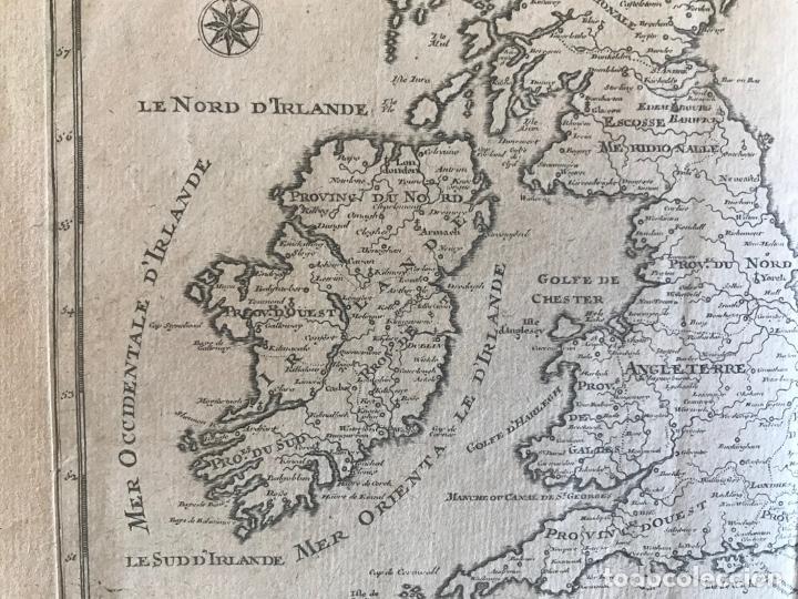 Arte: Mapa de Irlanda y Reino Unido (Europa), 1705. N. de Fer / Inselin - Foto 9 - 290214763