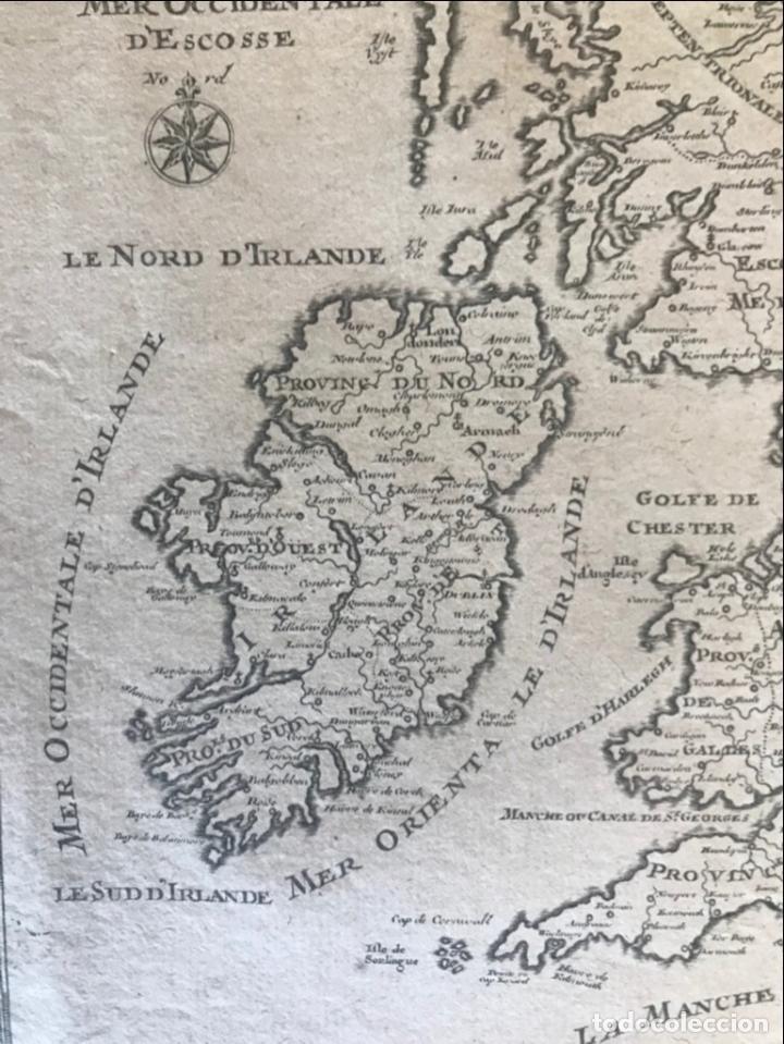 Arte: Mapa de Irlanda y Reino Unido (Europa), 1705. N. de Fer / Inselin - Foto 10 - 290214763