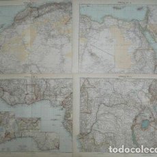 Arte: 7 GRANDES MAPAS A COLOR DE ÁFRICA, HACIA 1895. STIELER / PERTHES. Lote 290273693