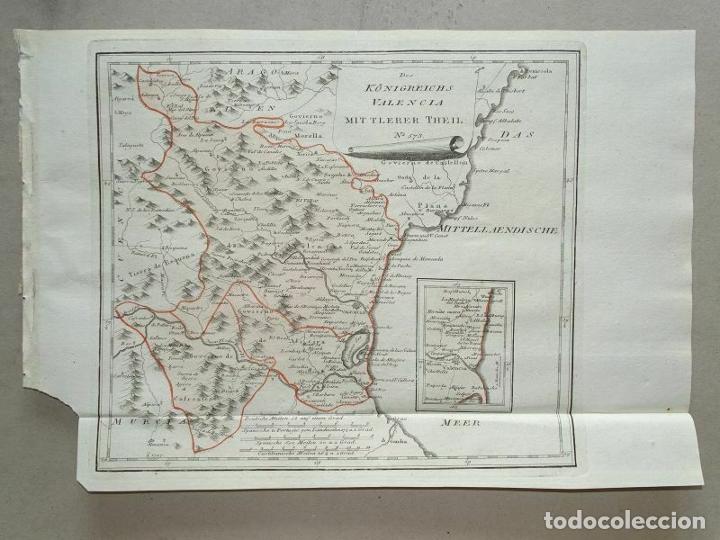 Arte: Mapa del centro de Valencia y zonas limítrofes (España), 1789. F. J. Joseph von Reilly - Foto 13 - 290533978