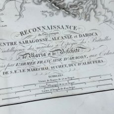 Arte: GRAN MAPA ZARAGOZA, DAROCA, ALCAÑIZ, MARIA Y BELCHITE - GUERRA DE LA INDEPENDENCIA. 1828. Lote 298483853