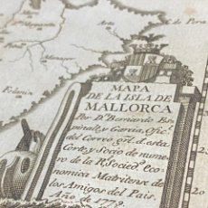 Arte: MAPA DE LA ISLA DE MALLORCA. 1779. B. ESPINALT. GRABAD POR PALOMINO.. Lote 303757403