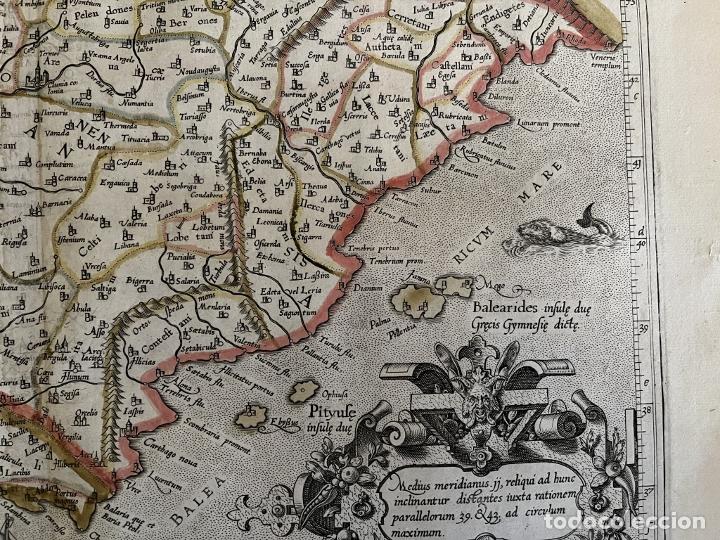 Arte: Mapa de España y Portugal antiguos, 1618. Ptolomeo / Mercator /Bertius - Foto 6 - 311819663