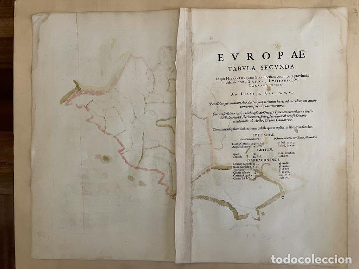 Arte: Mapa de España y Portugal antiguos, 1618. Ptolomeo / Mercator /Bertius - Foto 13 - 311819663