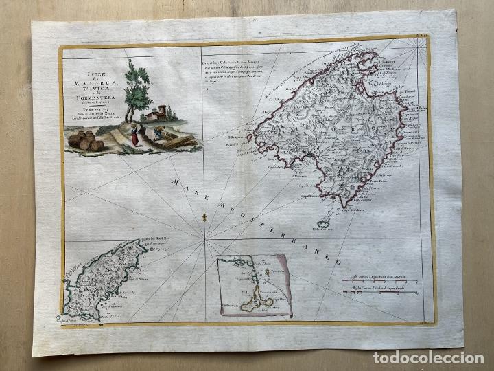 Arte: Islas de Mallorca, Ibiza y Formentera (islas Baleares, España), 1778. Antonio Zatta - Foto 2 - 311939973