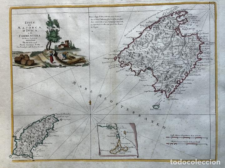 Arte: Islas de Mallorca, Ibiza y Formentera (islas Baleares, España), 1778. Antonio Zatta - Foto 11 - 311939973