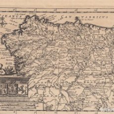 Arte: MAPA GALICIA ASTURIAS Y LEÓN. NOUVELLE CARTE D’ASTURIE, GALICE ET LEON ... 1715