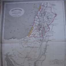 Arte: MAPA DE PALESTINA GRABADO EN ACERO POR RAMON ALABERN.AÑO 1852.29X21. Lote 314635928