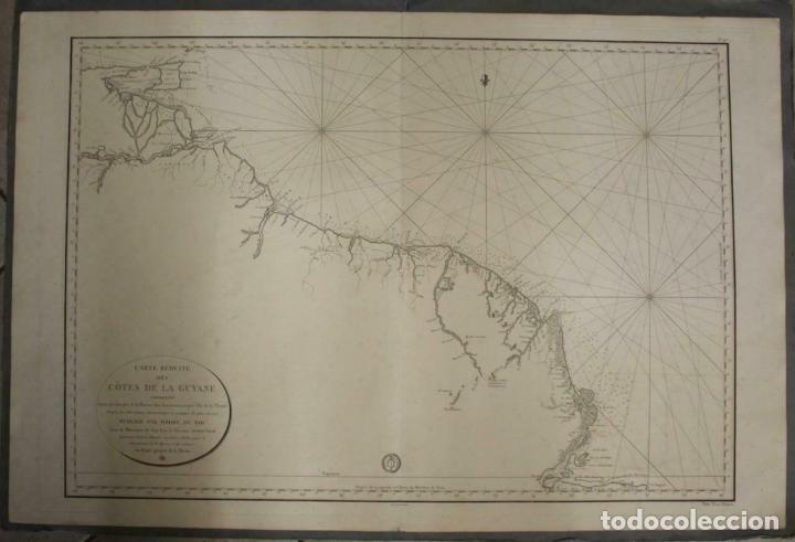 carta náutica de venezuela, guayanas y brasil ( - Comprar Cartografia  Antiga (até séc. XIX) no todocoleccion