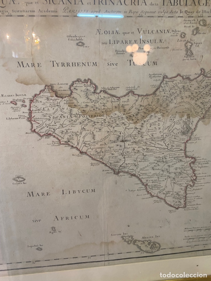 Arte: Mapa Sicilia 1714 - Foto 4