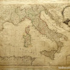 Arte: MAP-3. L'ITALIE. ROYAUMES ET REPUBLIQUES. GRABADO EN VENICE FINAL SIGLO XVIII. SANTINI.. Lote 320003153