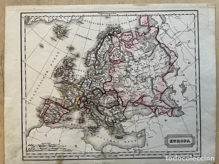 Arte: Mapa de Europa, 1845. E. Biller - Foto 2