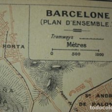 Arte: RARO PLANO CIUDAD DE BARCELONA EL EXAMPLE - AÑO 1916 - LITOGRAFIA - 20 X 15 CM - PERFECTO ESTADO. Lote 322399293