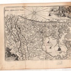 Arte: MAPA COMITATUS HOLLANDIAE. HOLANDA. J. PETERS. SIGLO XVIII. Lote 364017746