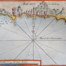 Arte: ALICANTE, MAPA, GRABADO EN COBRE POR J. ROUX, 1764, ALICANT. Lote 380660089