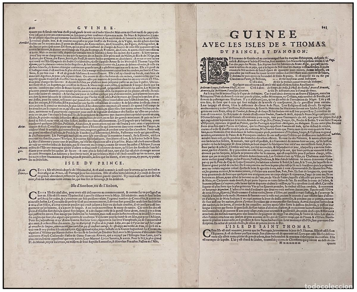 Arte: JODOCUS HONDIUS - MAPA DE GUINEA - 1619 - Foto 2