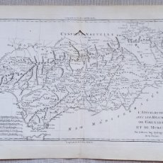 Arte: MAPA DE ANDALUCIA Y MÚRCIA - AÑO 1788 - ES ORIGINAL
