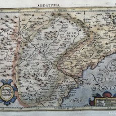 Arte: MAPA A COLOR DE CATALUÑA, ARAGÓN Y VALENCIA (ESPAÑA), 1613. MERCATOR/ HONDIUS / JANSSONIUS